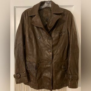 Vintage Banana Republic Leather Coat